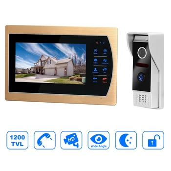 

HomeFong Home Intercom Video 7inch HD video doorbell Monitor Intercom System with 1200TVL Wide Angle Outdoor Camera Night Vision