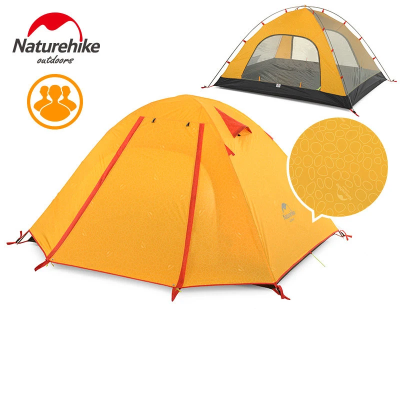 Naturehike двухслойная палатка для кемпинга 2 4 человек с тиснением новый стиль