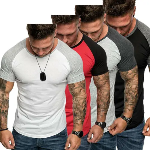 

Men's Short Sleeve Slim Fit Blouse T Shirt Summer Casual Muscle Tee Tops Shirts T-Shirt Wholesale Clothes