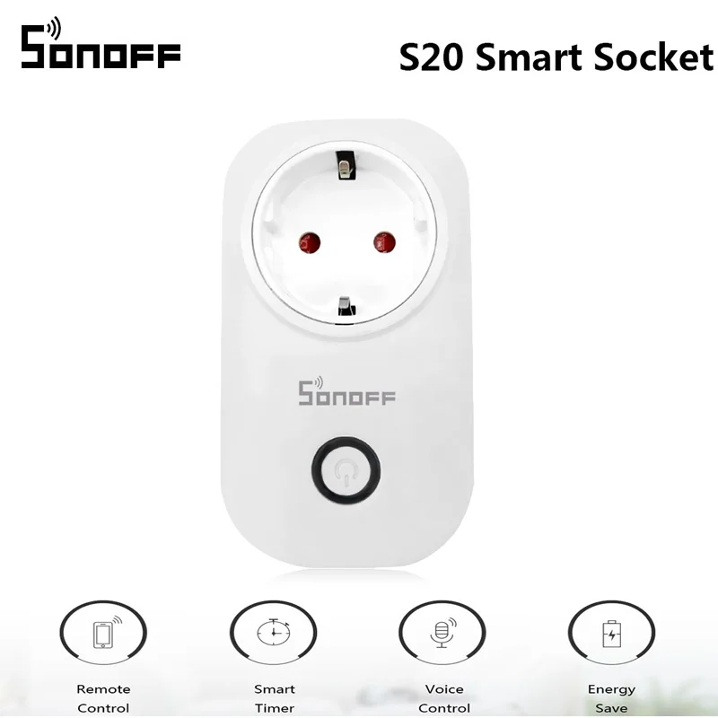 

SONOFF S20 WiFi Smart Socket Wifi Wireless APP Remote ITEAD Smart Home Power Socket Timer Switch For Home EU US UK Plug