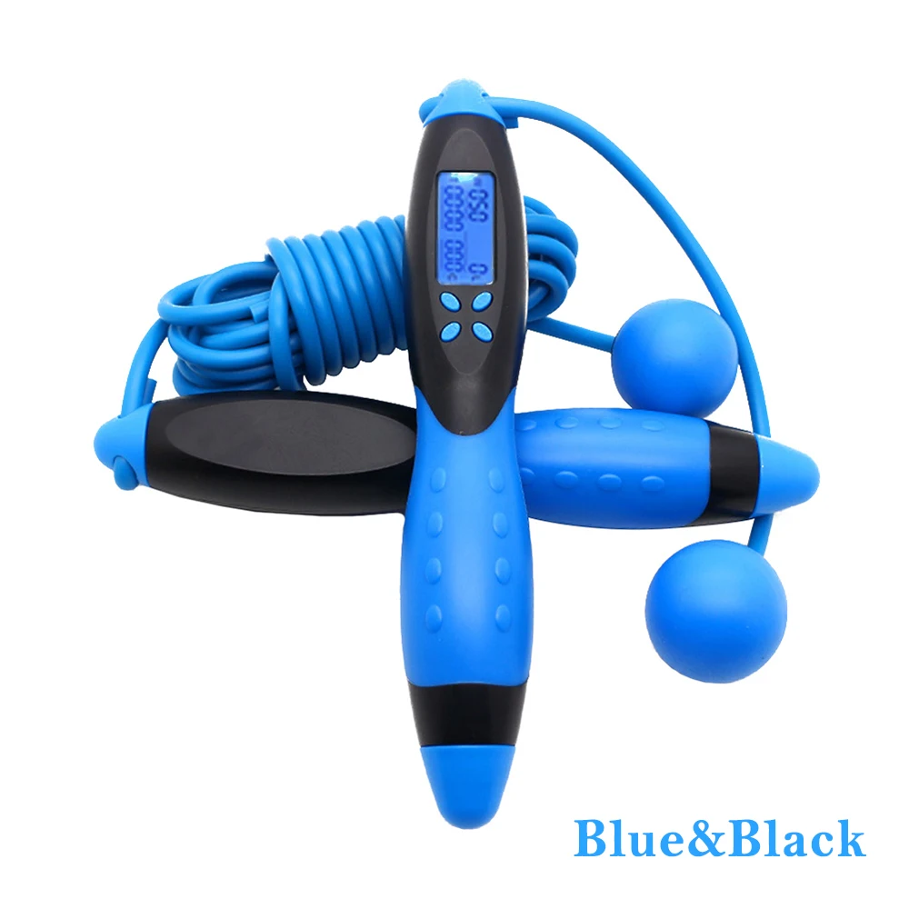 

VIM Outdoor Jump Rope Novel Magnetic Control Electronic Counting Wireless Rope Skipping Rubber Handle Four Key Calorie Rope