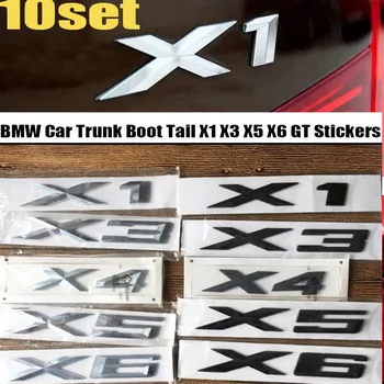 

10pcs/set Car Stickers Car styling Emblem Logo Badge Label Stickers For BMW X1 X3 X5 X6 GT 4MATIC Auto Tail Trunk Rear Decals