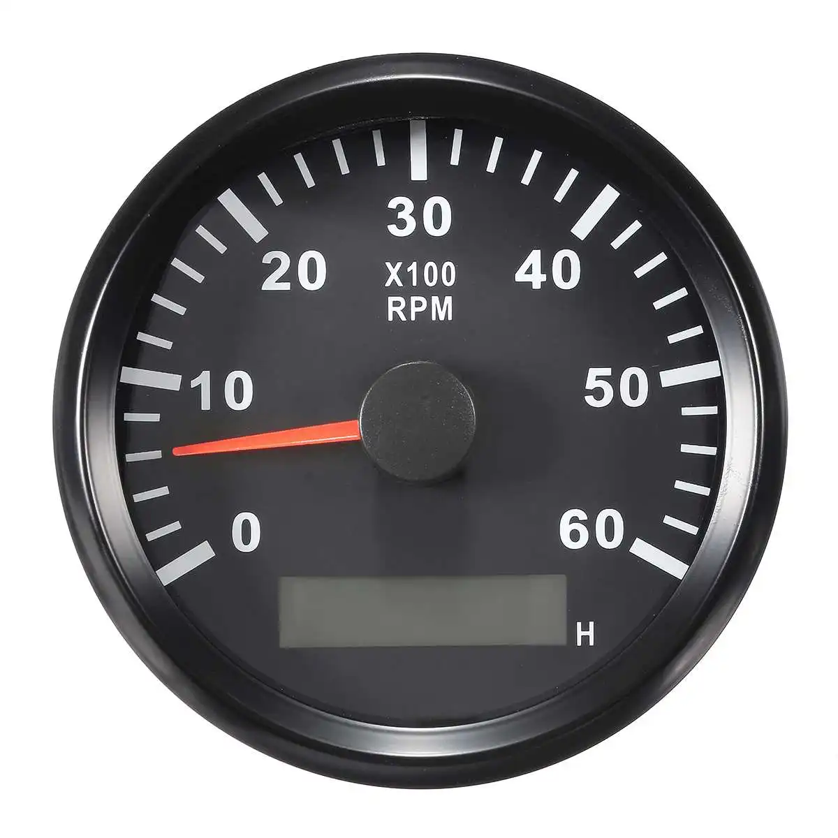 

0-6000RPM 85mm Black LCD Marine Boat Meter Tachometer Hourmeter Universal Marine Boat Stainless Steel Tachometer Hourmeter Meter