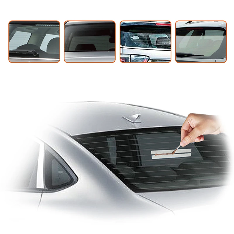 Visbella 12Kits/BOX DIY Rear Window Defogger Repair Kit Mist Line of Auto Glass Fix Broken Defogger Grid Lines Hand Tool Sets