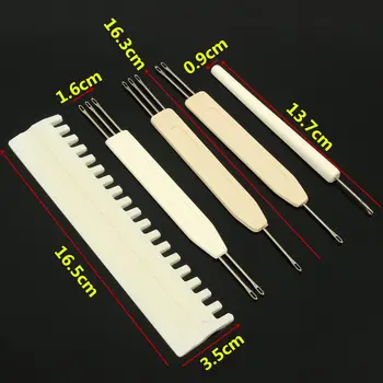 

5pcs Transfer Tools Needle Pusher Latch Tool Set For-Brother/Singer/Silver Knitting Machine accessories KH588 KH710 KH820 KH830