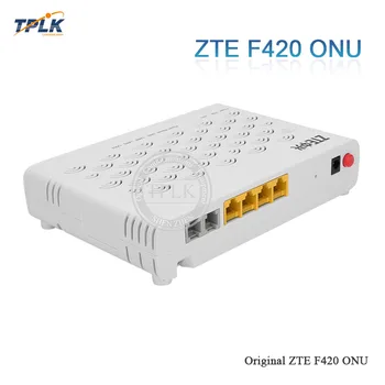 

Hot selling Original ZTE F420 EPON ONU/ONT Router with 4 FE port +2 phone port for FTTH modes English interface high quality