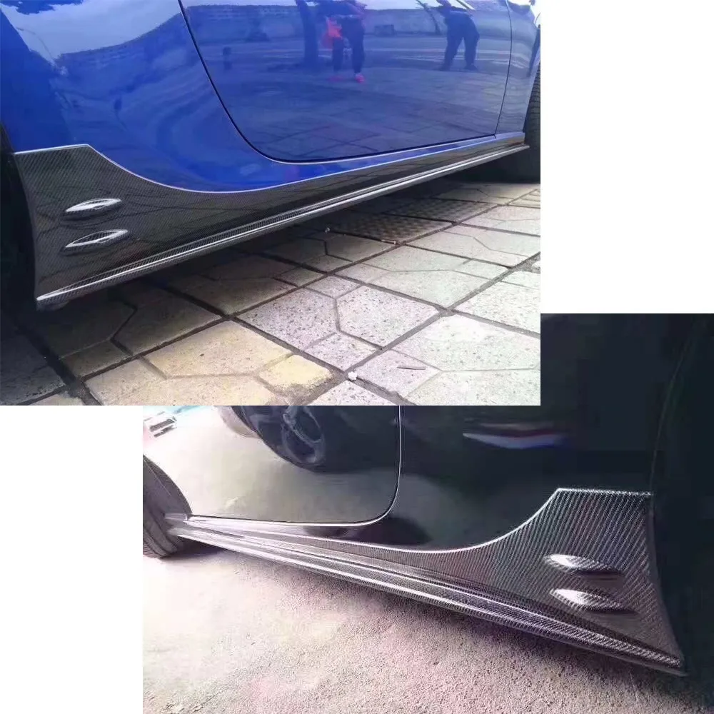 Боковые юбки из углеродного волокна удлинители губ для Mercedes Benz E C S A Class AMG E43 E63 C43 C63