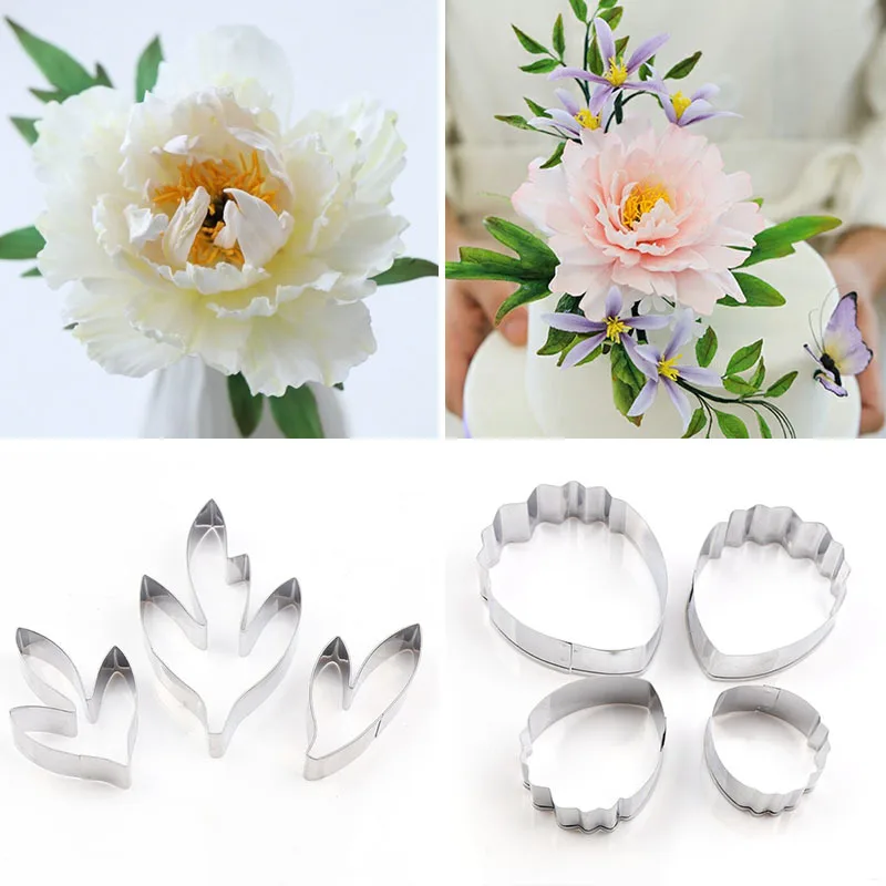 

Stainless Steel British Sugar Flower Peony Leaf Petal Cutter Polymorph Ceramica Plastilina Modelisme Klei Polymer Clay Tools