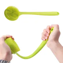 Мягкие силиконовые средства ухода за кожей Щетка с длинной ручкой Душ кисточки скраб для тела для ванной кисточки для задней скраб отшелушивающий кожи Brosse de bain 40