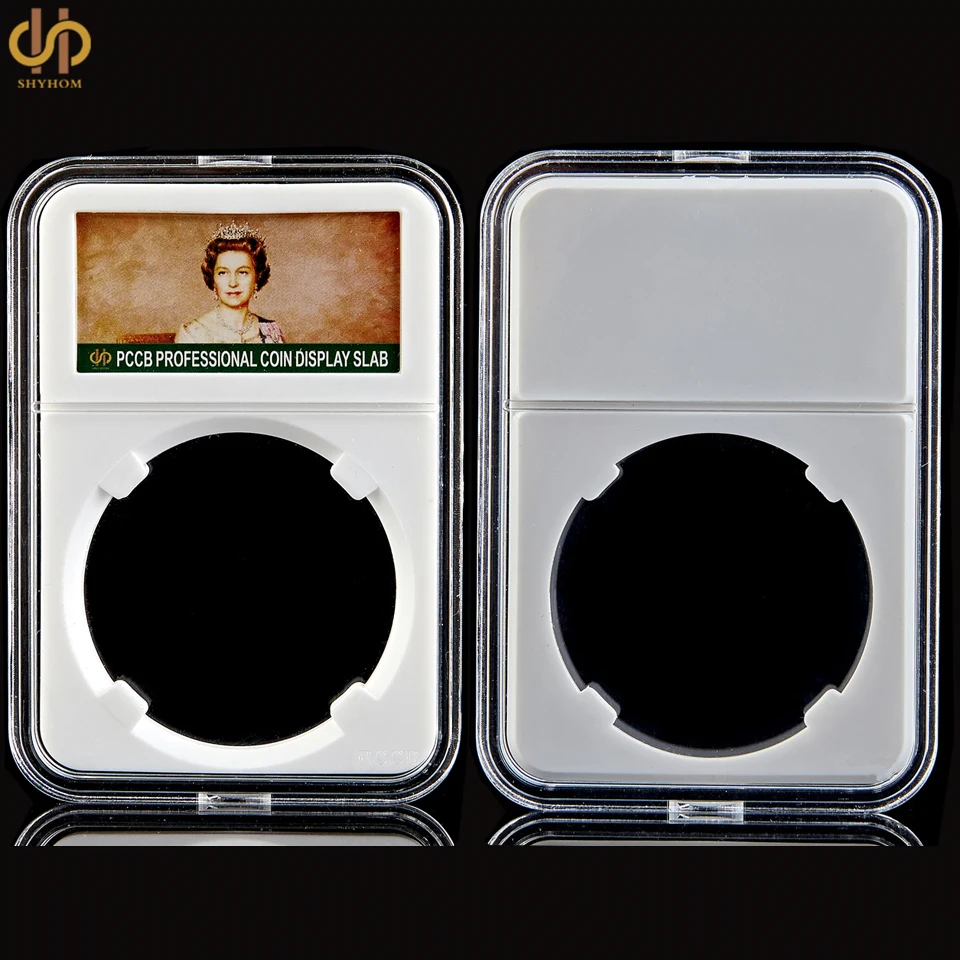 

10PC Queen Elizabeth II Professional Acrylic Coin Slab Display Grade Identification (31mm-40mm) Coin Holder Protection