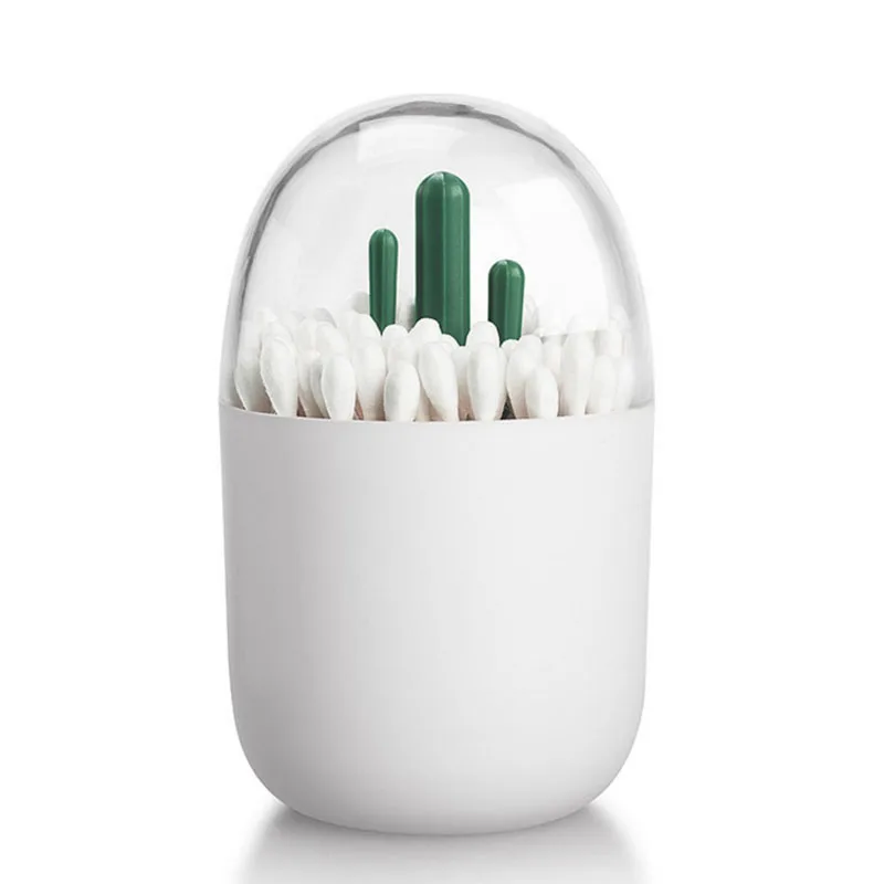 Держатель ватных палочек, небольшой органайзер для хранения зубочисток с q-типами(кактус