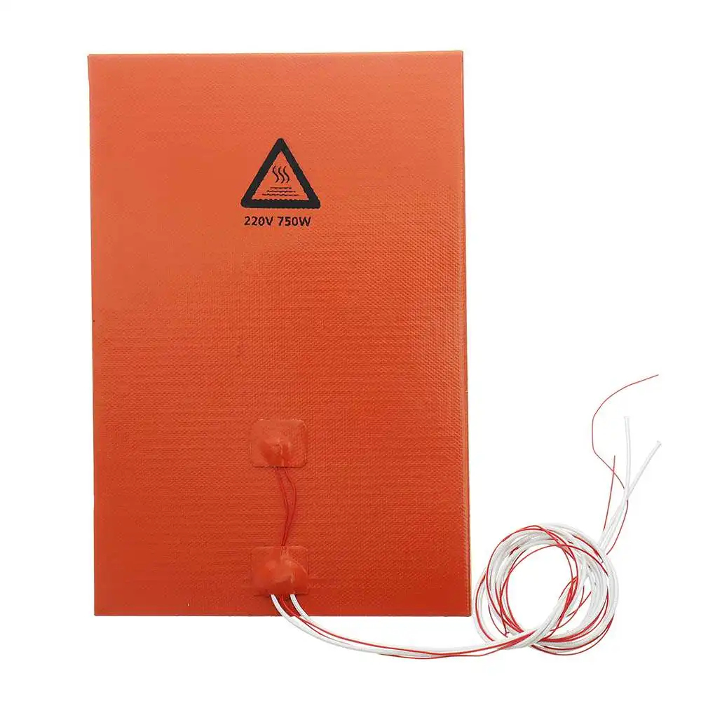 

200x300mm 220V 750W Silicone Heated Bed Heating Pad Flexible Waterproof For 3D Printer Parts Electric Heating Pads