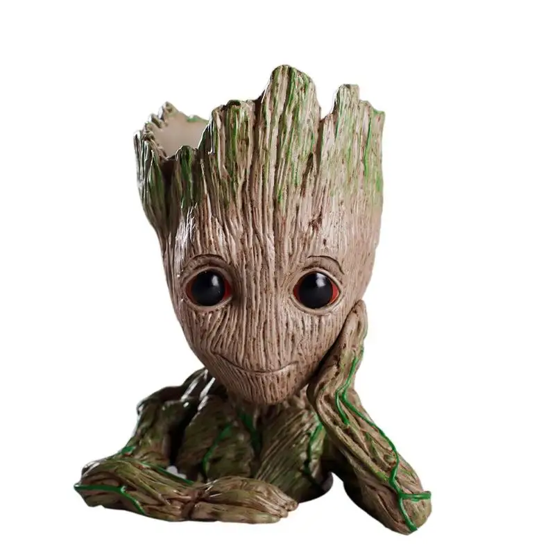 

VODOOL Pen Pot Pencil Holder Baby Groot Figurines Tree Man Cute Model Toy Pen Pot Desk Storage Organizer Gift for Kids Students