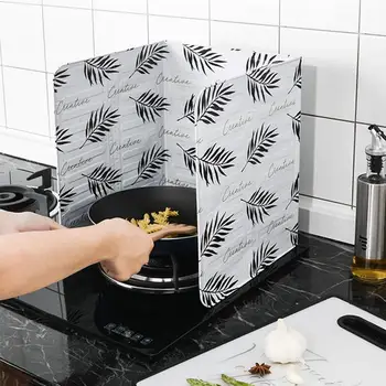 

Wall Oil Splash Proof Baffle Gas Cooker Aluminum Foil Nordic Style Oil Baffle Kitchen Splash Guard Resistant Insulation Board