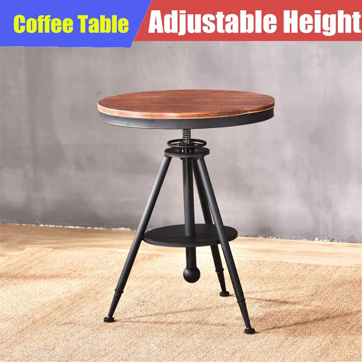 Round Dining Table Wooden Vintage Industrial Bar Cafe Coffee Furniture Decoration Outdoor Bistro Bar Stool Height Adjustable Round Dining Table Wooden Vintage Industrial Bar Cafe Coffee Furniture Decoration Outdoor Bistro Bar Stool Height Adjustable