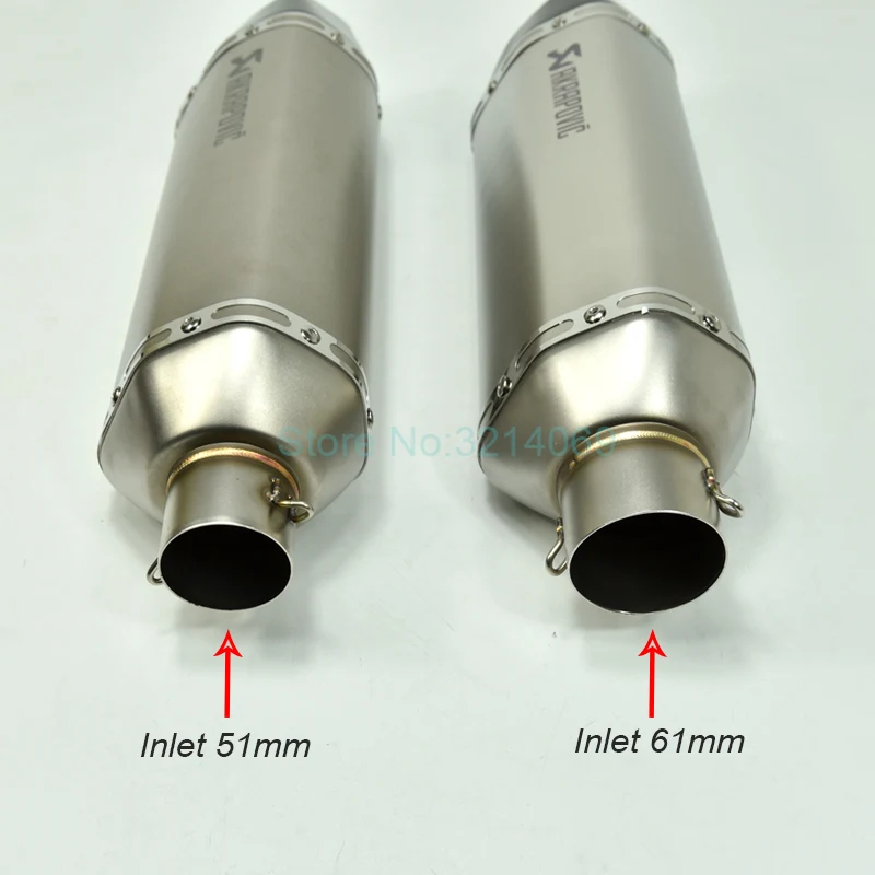 Индивидуальные левая/прямо на входе 51 мм 61 мм Универсальный Мотоцикл выхлопная труба akrapovic Длина 470 мм побег из углеродного волокна наконечник глушитель выхлопных газов