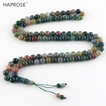 

Indian agate stone tasbih bracelet round prayer 99 beads Islamic Muslim tesbih Allah rose stone bracelet gift free shipping