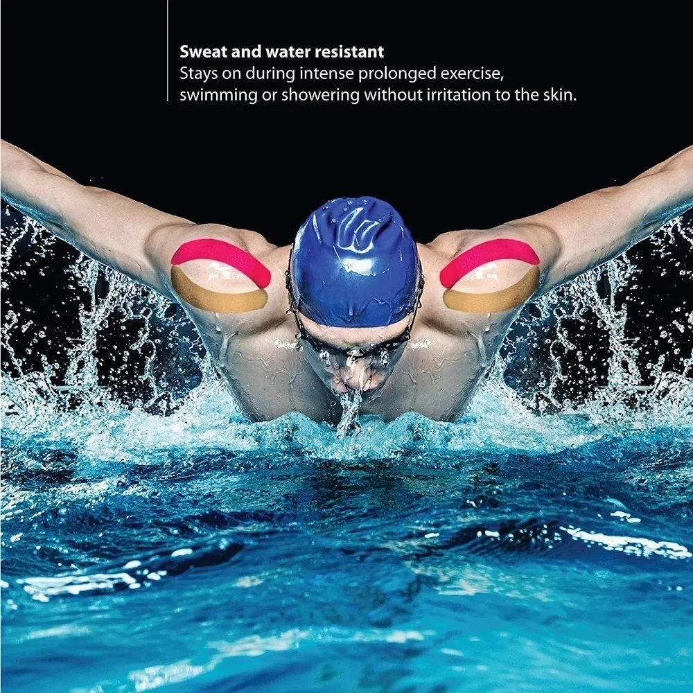 5cm*5m Pre Cut Kinesiology Muscle Tape Elastic Roll Kneepads Adhesive Bandage Protective Gear Sports Safety Knee Pad