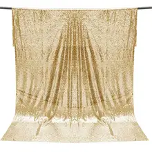 Kiwarm долговечный 4 фута* 6 футов ткань цвета шампанского с золотыми блестками фото фон свадебная фотография задний план Декор ткань DIY ремесло материал