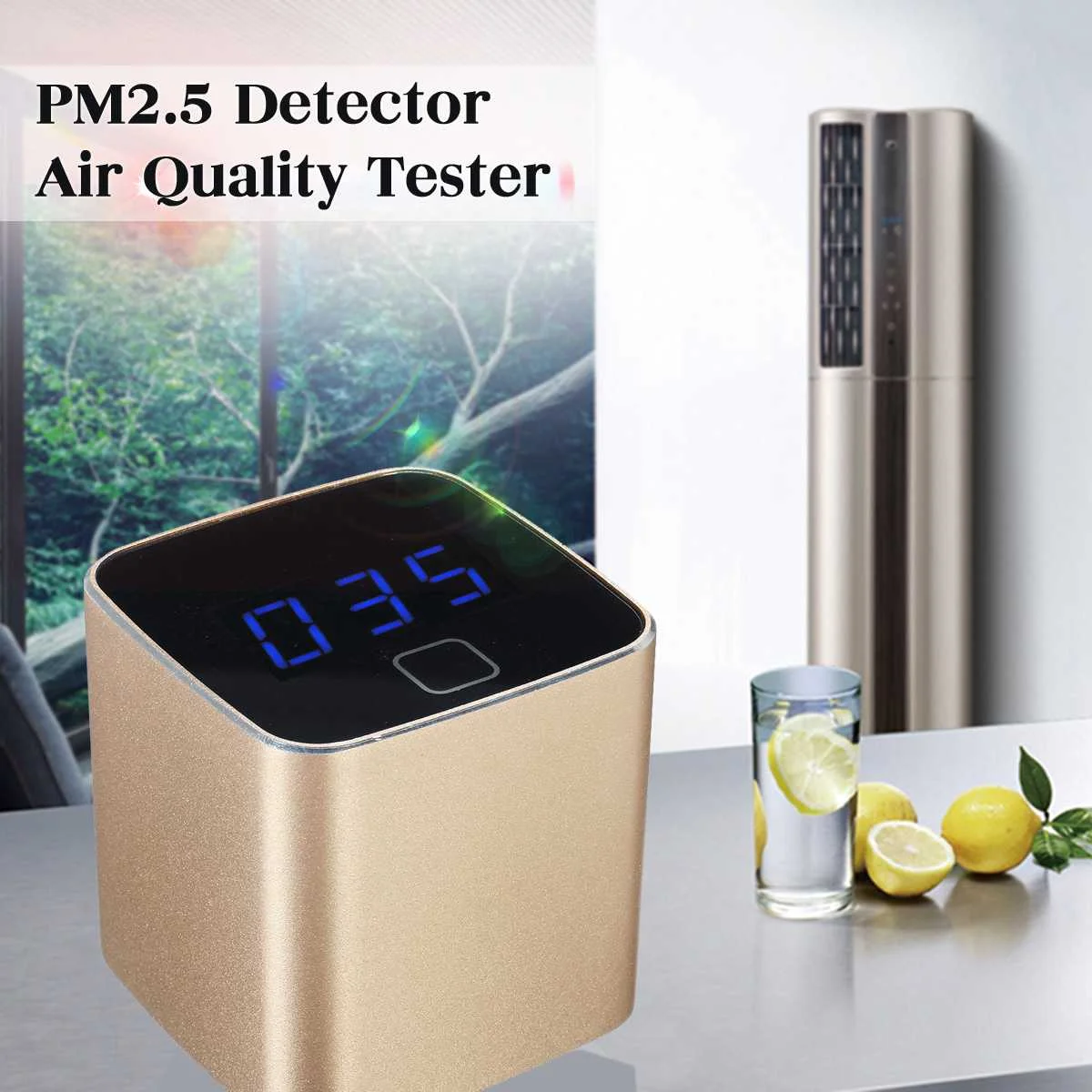 

Mini Digital PM2.5 Detector Monitor Laser Air Quality Tester Particulate Meter Air Detector Purifier Air Analyzers Rechargeable
