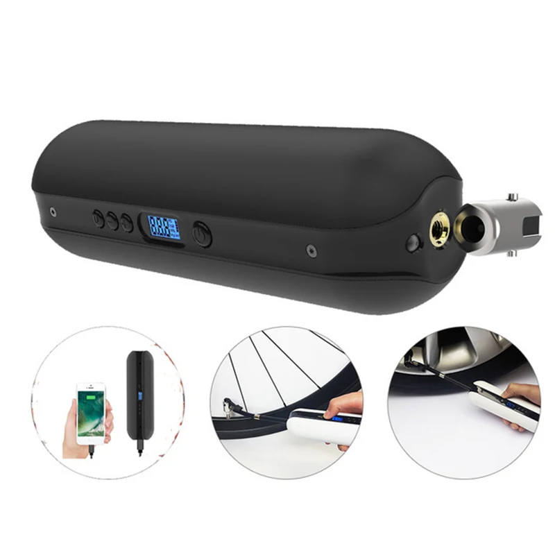 

HOT-150Psi Bicycle Air Compressor bicycle Cycle Air Pressure Pump Rechargeable Cordless Tire Pump Mtb Road Bike Car Air Inflat