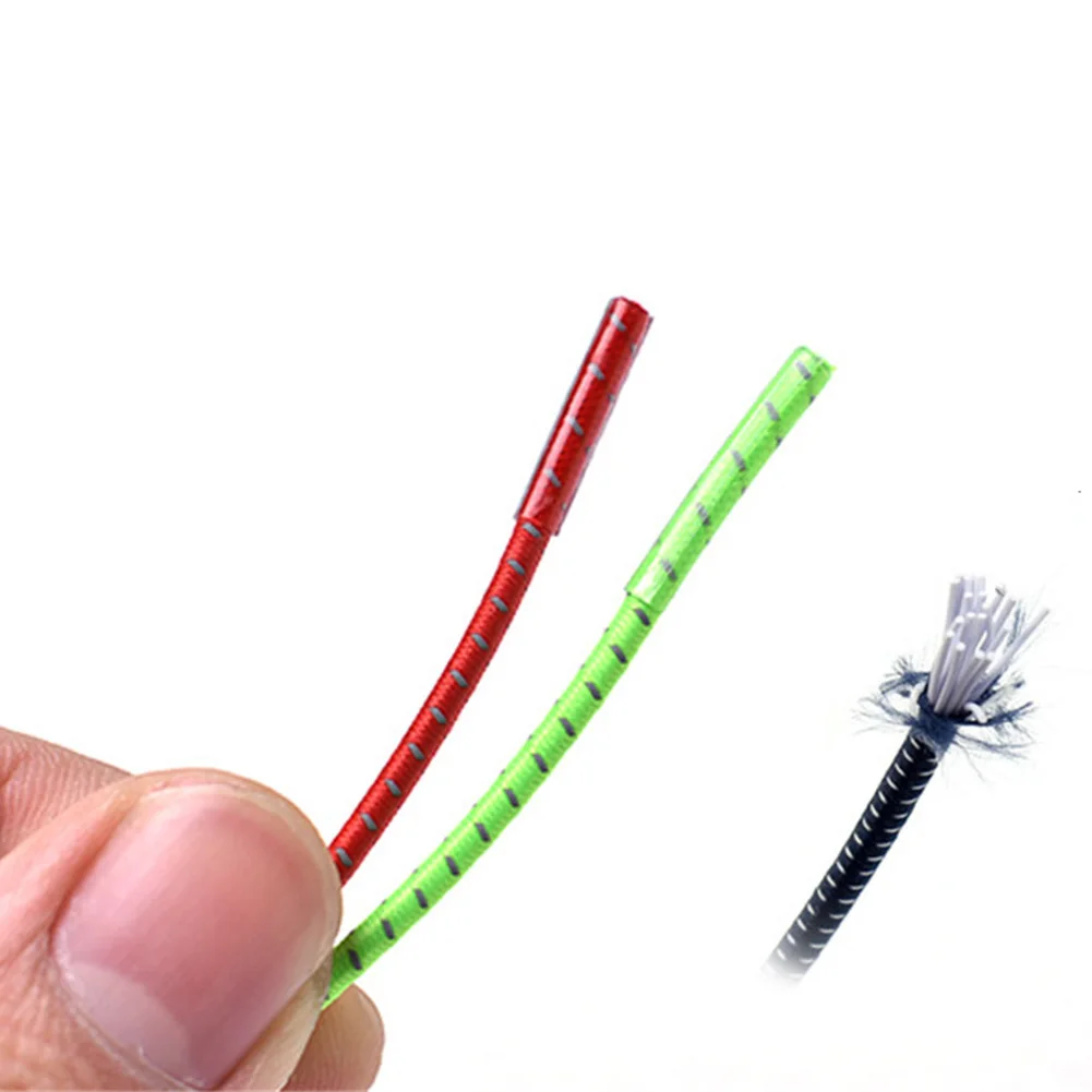 1 Pair Stretch Shoelace Round Multicolor Elastic Band High Elasticity Cheap Shoelaces Lazy No tie locking Candy Color Shoelace