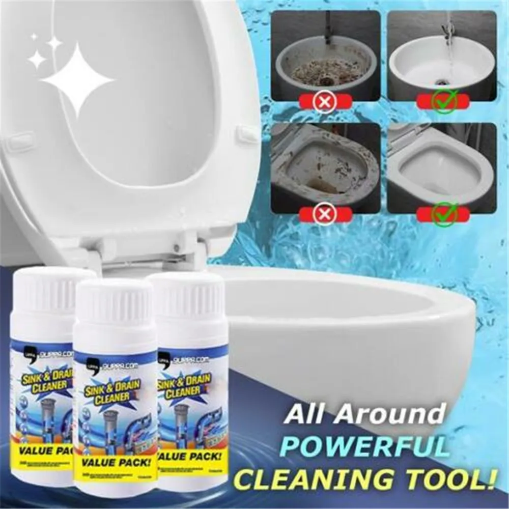 

Multi-function Toilet Cleaner Quick Foaming All-purpose Toilet Sink Drain Cleaners Detergent Universal Dredging Sticks Sewage Z3