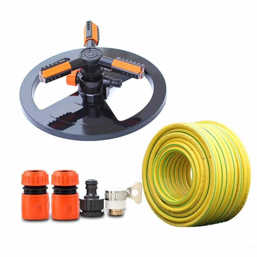 

New Garden Sprinkler 360 Degrees Automatic Rotating Watering System Irrigation Set Nozzle Pipe Hose For Gardening Agricultural