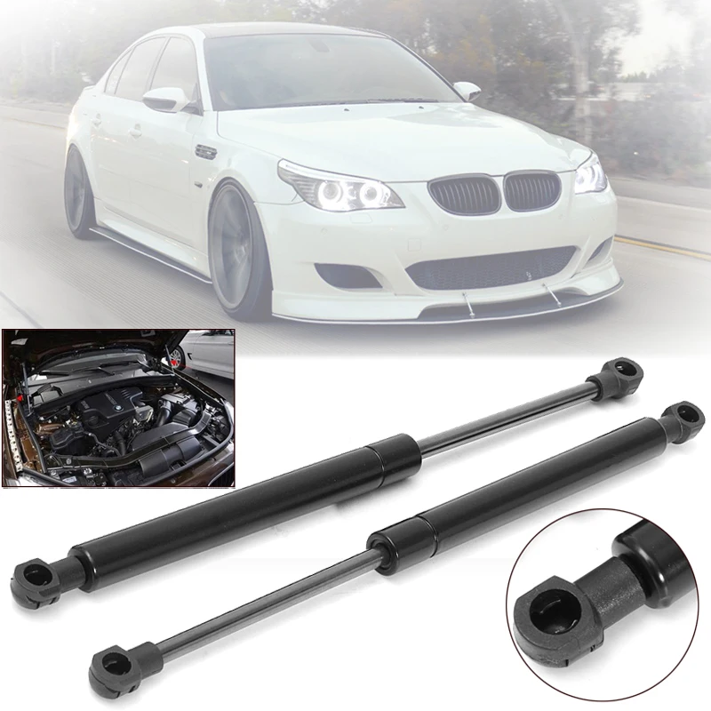 

2pcs Black Bonnet Hood Gas Lift Support Shock Strut Damper Kit For BMW E60 E61 525i/528i/530i Auto Car Accessories