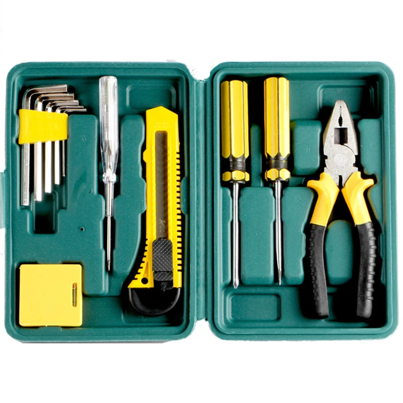 

12pcs Multi-function Car Repair Kit Repairing Kit Set Home Hardware Combination Pliers Wrench Set Toolbox
