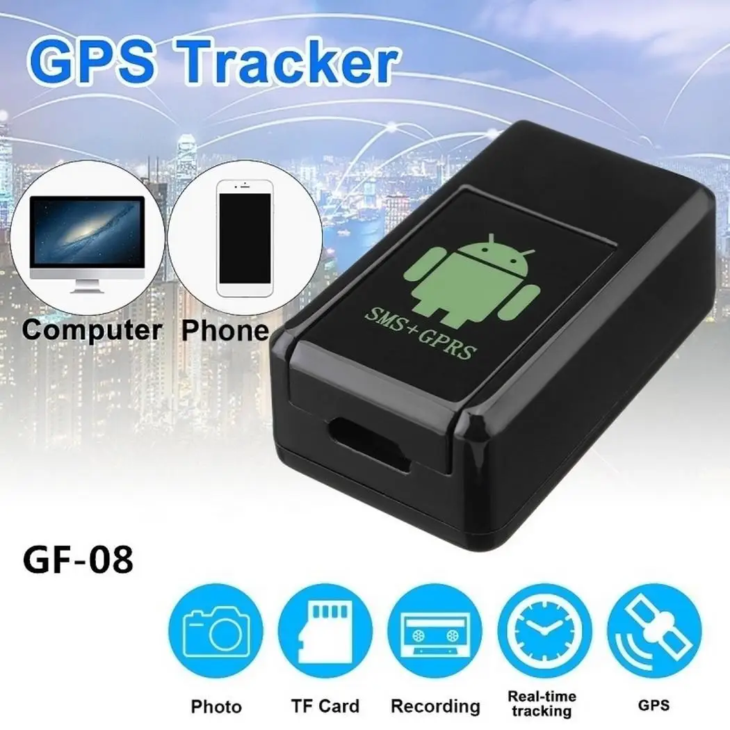 

GPS Tracker GF-08 Mini Car GPS Locator Real Time Tracker GSM/ GPRS/GPS Network Tracker GSM Listening Device