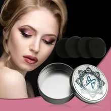 Портативный макияжные губки комплект аппликатор теней для век Ручная стирка для век квадратная губка для очистки инструмент с 4 шт Сменные губки