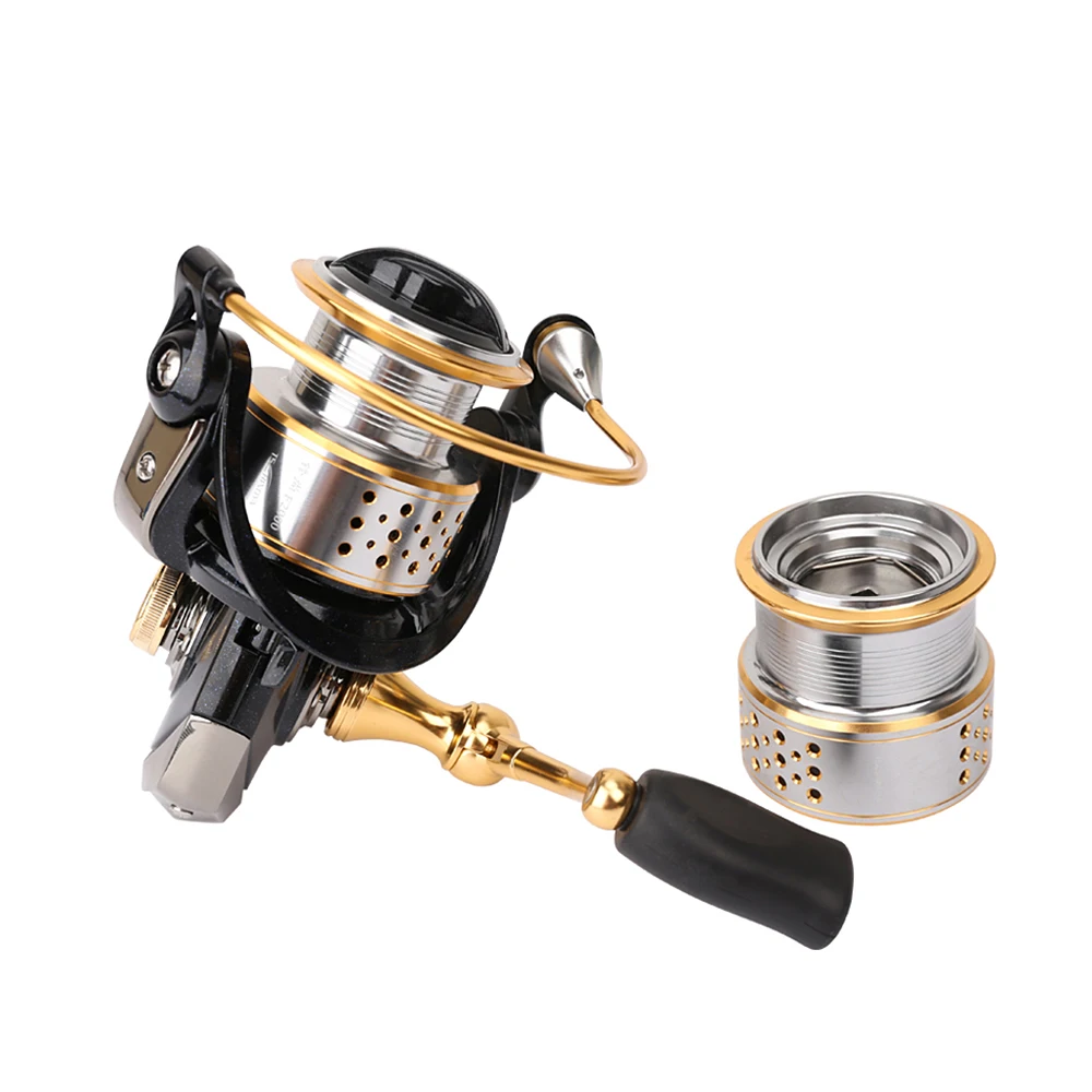 Fishing Reel Spinning Reel 9 BB 5.2:1 Gear Ratio with a Metal Spare Spool Carp Fishing Reel Tackle Pesca Fishing Lures