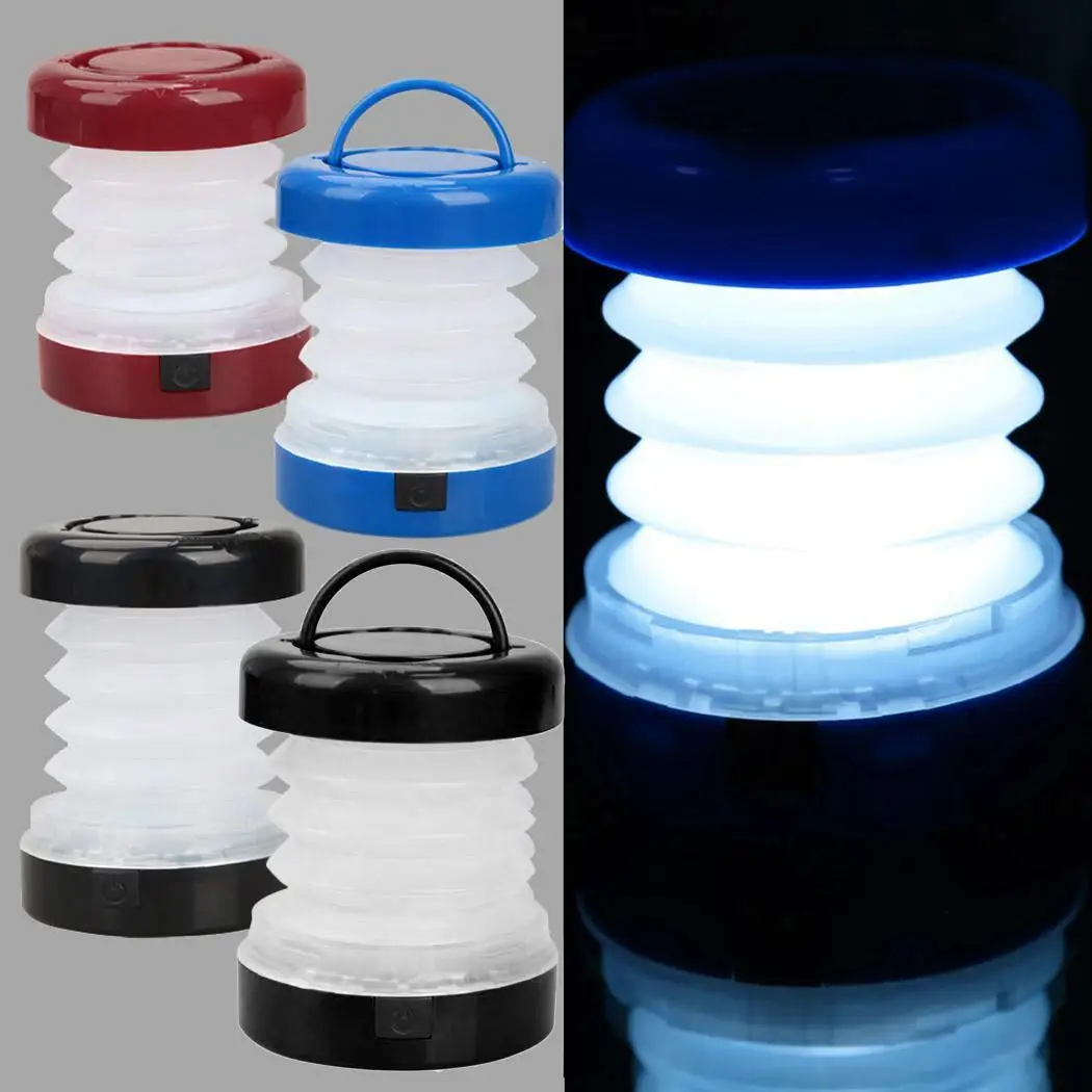 

5 LEDs Folding Telescopic Camping Lamp Built-in high-brightness Button Portable Tent 68g Light Rain-proof
