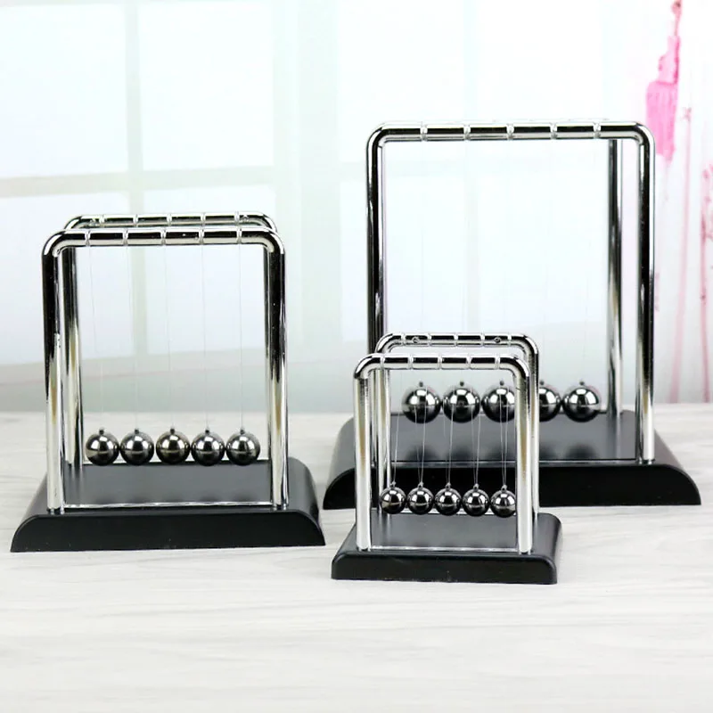 

Early Fun Development Educational Toy Gift Newtons Cradle Steel Bumper Balance Ball Physics Science Pendulum For Home Desk Decor