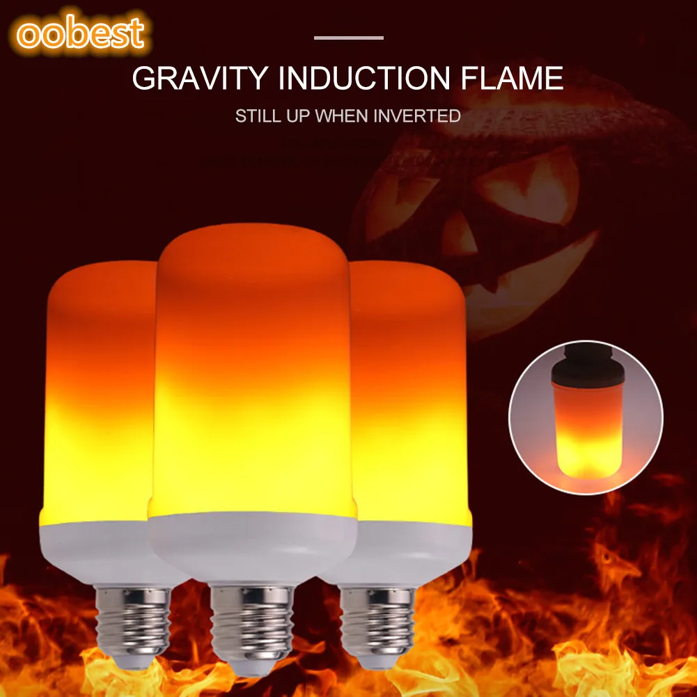 3 Mode Gravity Led Flame Effect Light Bulb E27 LED Artificial Fake Fire