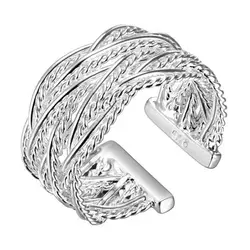Открытое полое кольцо Чистая Форма кольцо Серебряная пластина новый дизайн украшения для женщин