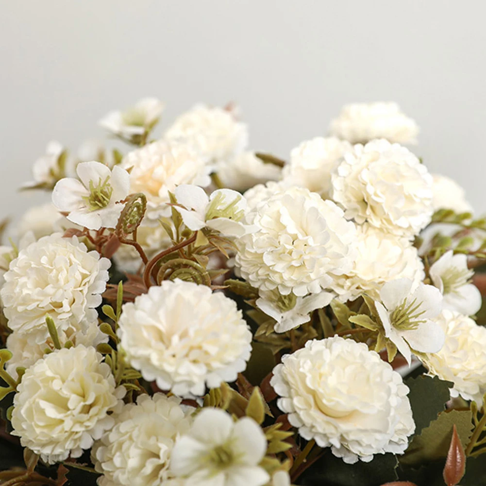 

Artificial Flower Desktop Potted Bunches Five Branches 11 Carnation Festive Bouquets Multiple Flowers Mother's Day champagne