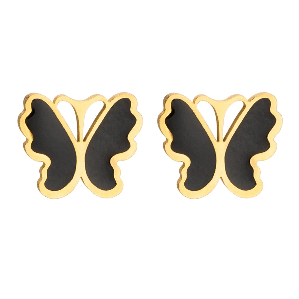 

New Cute Stainless Steel Butterfly Earrings for Women Gold Color Fashion Small Earrings Female Jewelry Accessories Women Gifts