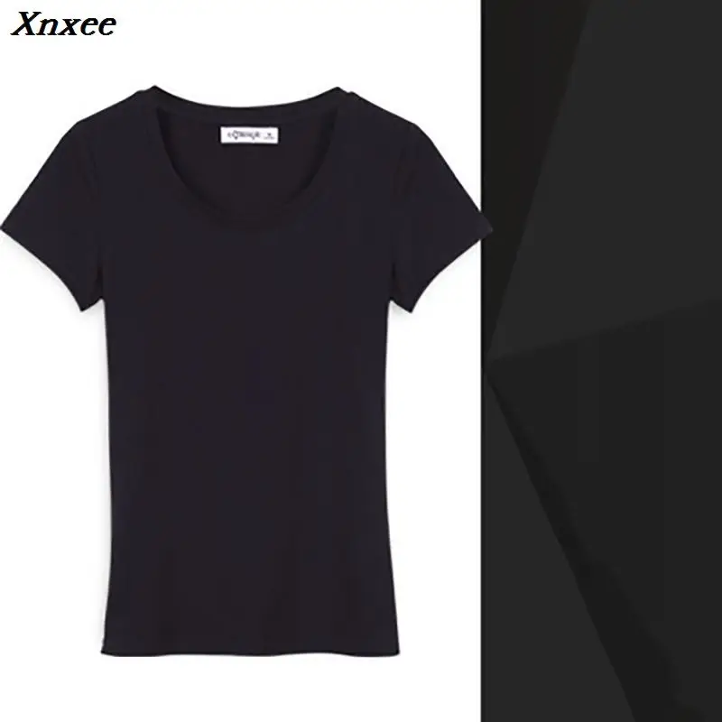 plain black t shirt women's plus size