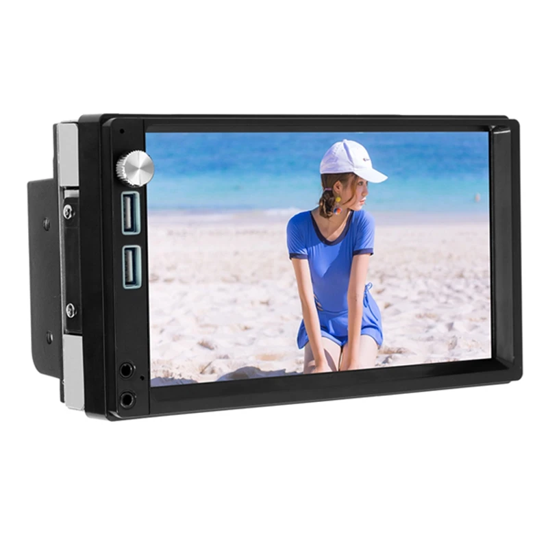 

NEW-Car Control Modified 7 Inch HD Car Bluetooth Mobile Phone Interconnection MP5 Player GPS Navigation Host(4 Led Camera)