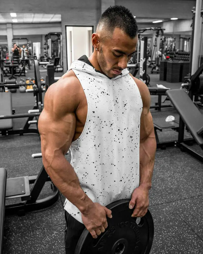 

2019 New Style Fashion Hot Men's Dot Muscle Basketball Jerseys Gym Workout Sleeveless String With Hat