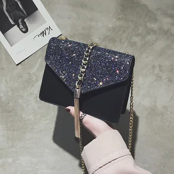 

2020 Fashion Women Sweet Messenger Bag Glitter Sequins Crossbody Shoulder Bag Small Envelopes Bags Party Clutch Handbags OC197
