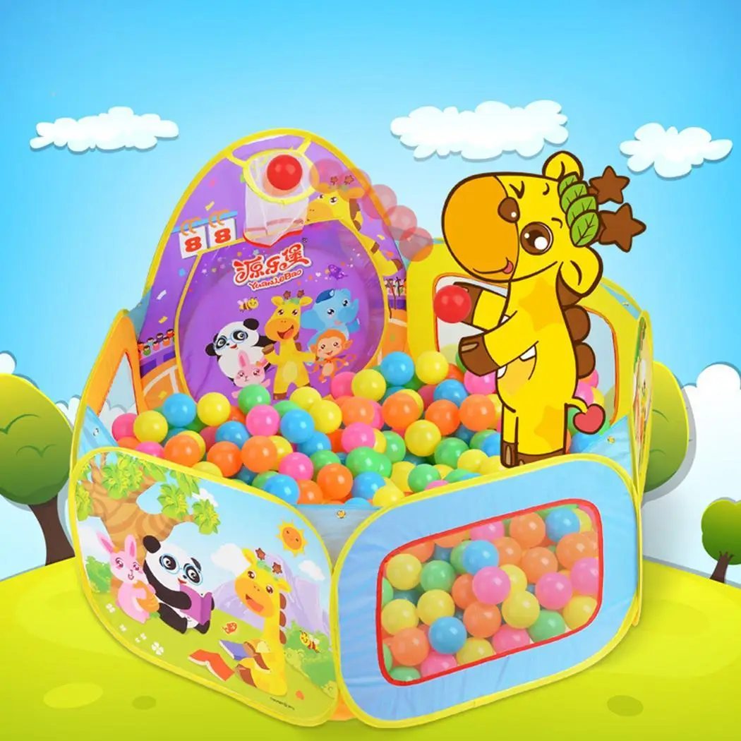 

Bag 1 Baby Cartoon 5inch Basketball Playpen Play Animals 18 Hoop Tent Pit 47cm Zipper Toddler Game 4 Ball Years Storage