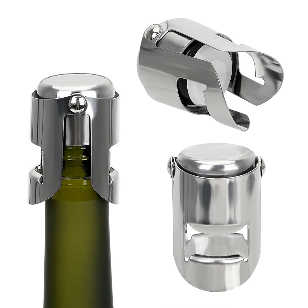 

Stainless Steel Champagne Sparkling stopper Bar Tools Wine Beer Bottle Cork Plug Wine Bottle Stopper Sealing Bottle Cap