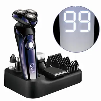 

Men Washable Rechargeable Electric Shaver Electric Shaving Rotary Beard Nose Hair Trimmer Face Cleaning Brush Machine