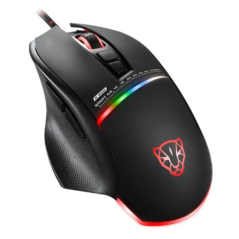 

Motospeed V10 Gaming Mouse Wired RGB Backlight Programmable Mouse for PC Avago A3050 Optical Engine braided wire 1.8m/5.9ft