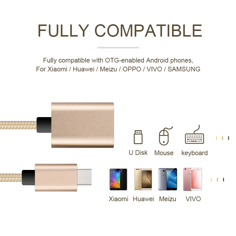 Кабель переходник с USB Type C на OTG для аудиокабеля разветвитель lightning otg шнур корпус