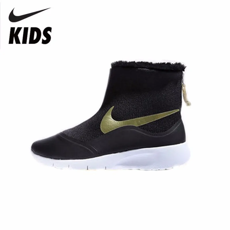 

Nike 2018 Winter New Pattern Boy And Girl Increase Keep Warm Children Leisure Time High Help Boots#922869-008/009