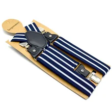 Взрослый мужчина 3 клип Полосатый жаккардовые висит Штаны мужские деловые Эластичные подтяжки рубашка с бретелями клип плечевой ремень 3,5 см